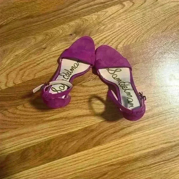 Sam Edelman Yaro ankle strap fuschia heels - Picture 6 of 8